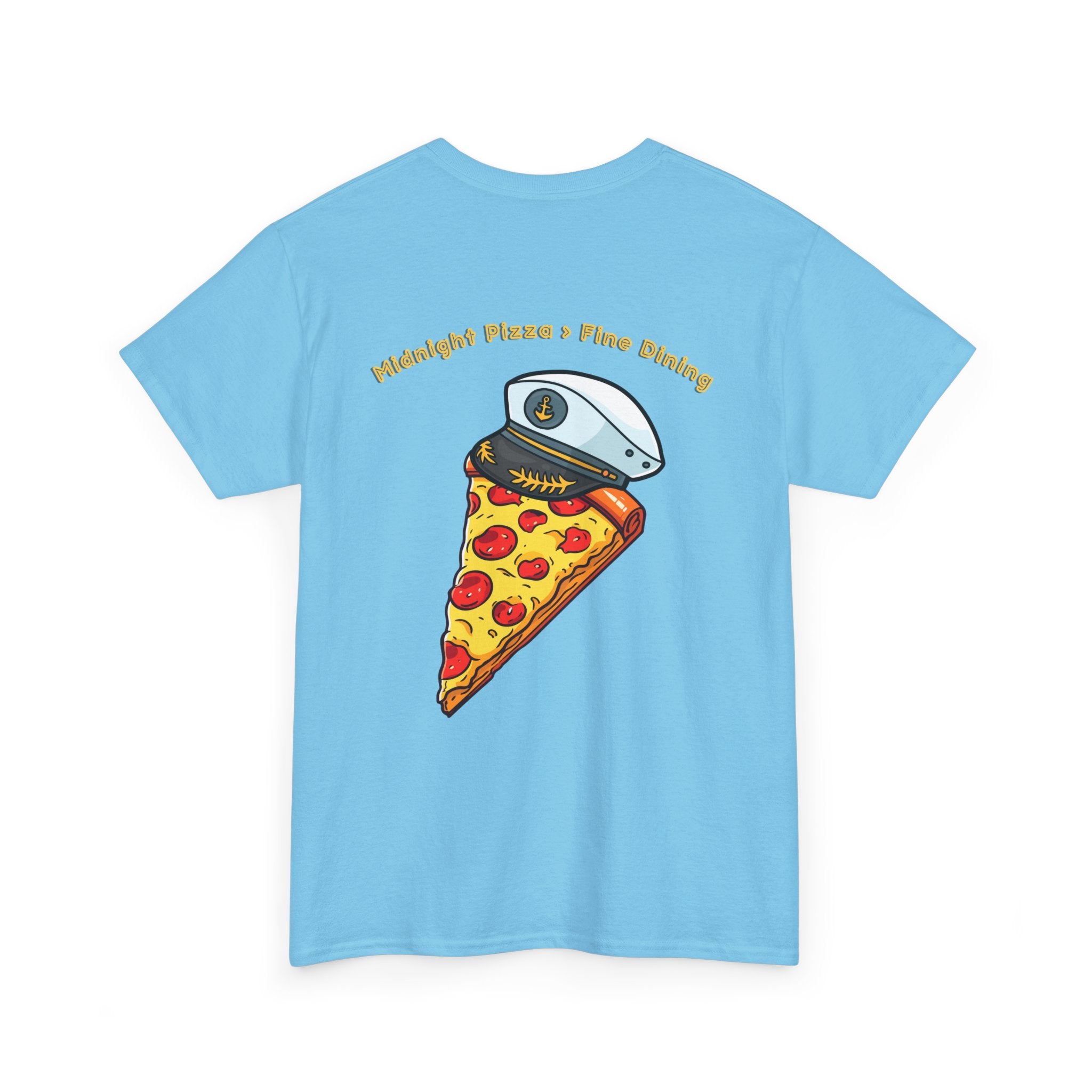 Pizza Captain Unisex Heavy Cotton Tee - Fun Graphic Tee, Retro Vibe, Perfect for Pizza Lovers, Casual Wear, Gift for Any Occasion