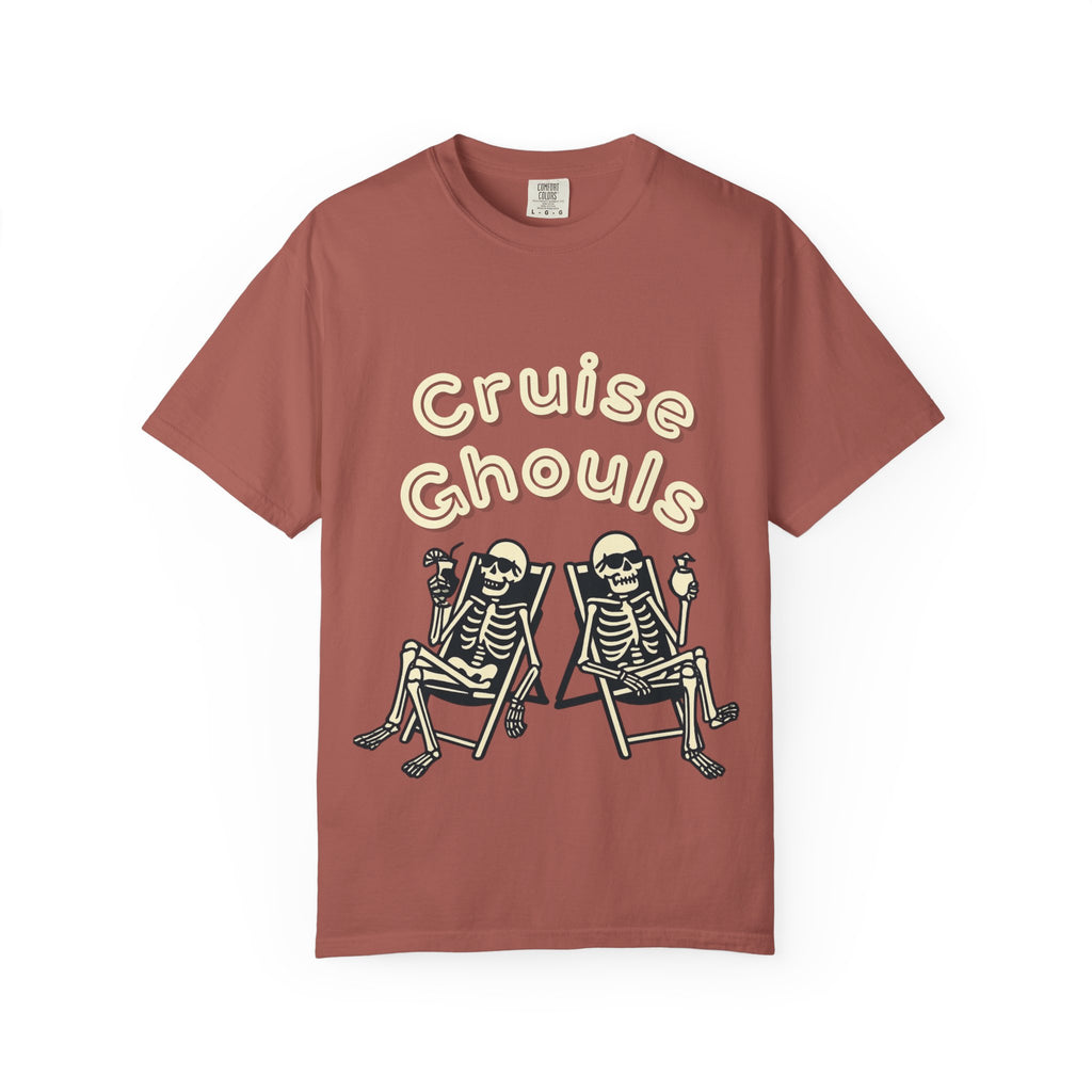 Cruise Ghoul T-Shirt | Chill Skeleton Design | Unisex Gift for Halloween & Summer Vibes, Casual Wear, Beach Tee, Festival Fashion