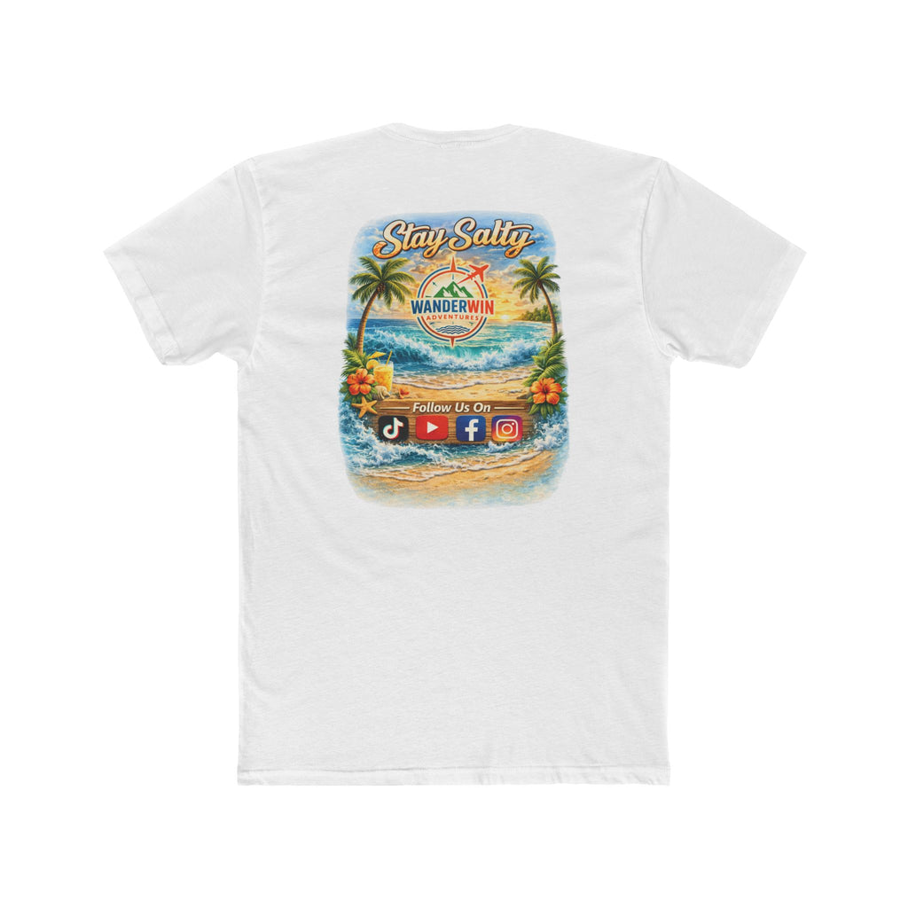 Stay Salty Beach Tee — WanderWm Tropical Palm Sunset T-Shirt