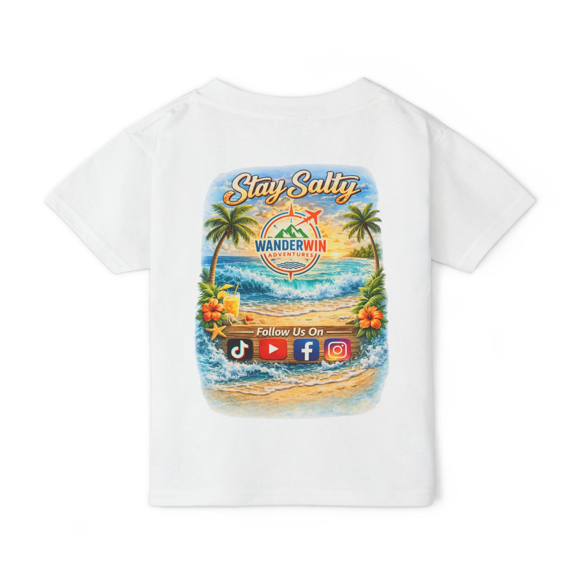 Toddler T‑Shirt — 'Stay Salty' Beach Logo Wanderwin Toddler Tee