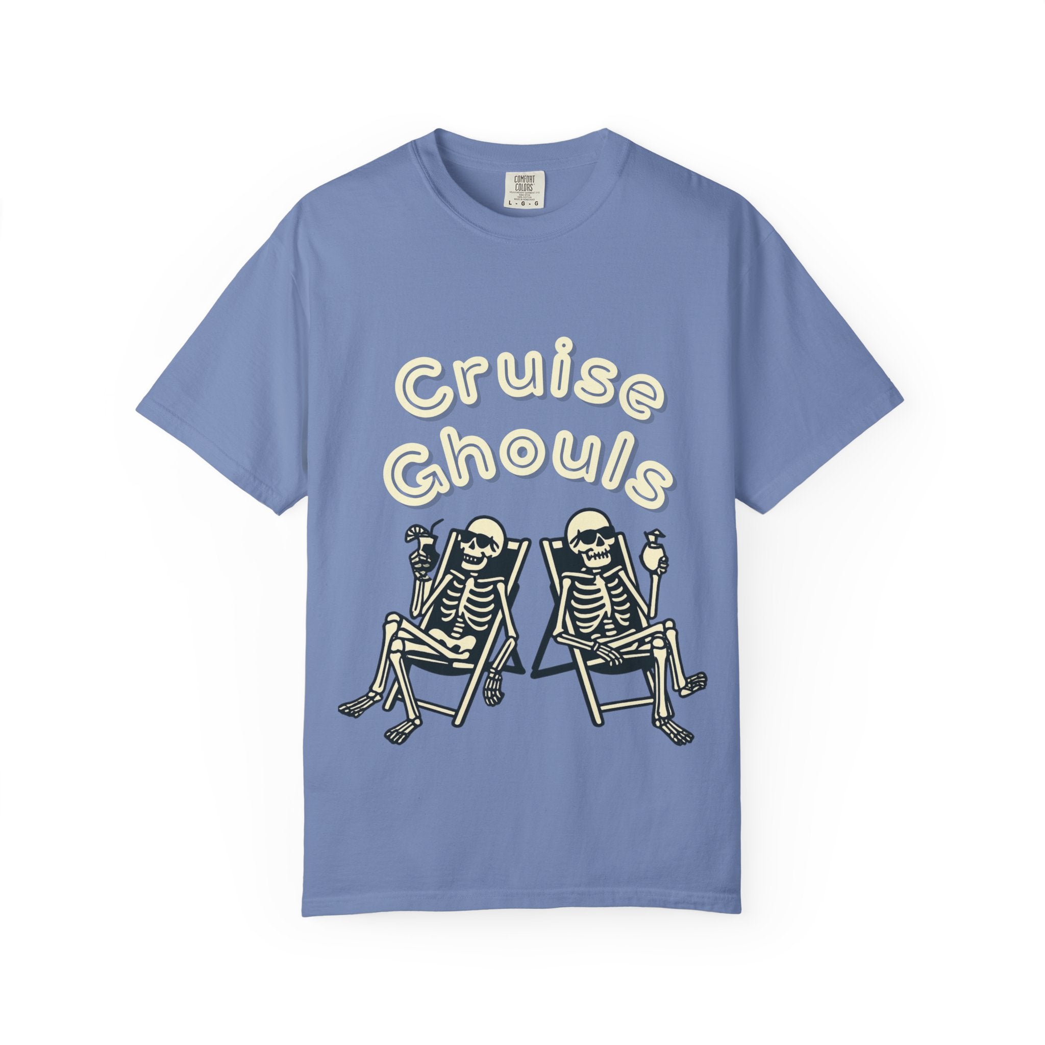 Cruise Ghoul T-Shirt | Chill Skeleton Design | Unisex Gift for Halloween & Summer Vibes, Casual Wear, Beach Tee, Festival Fashion