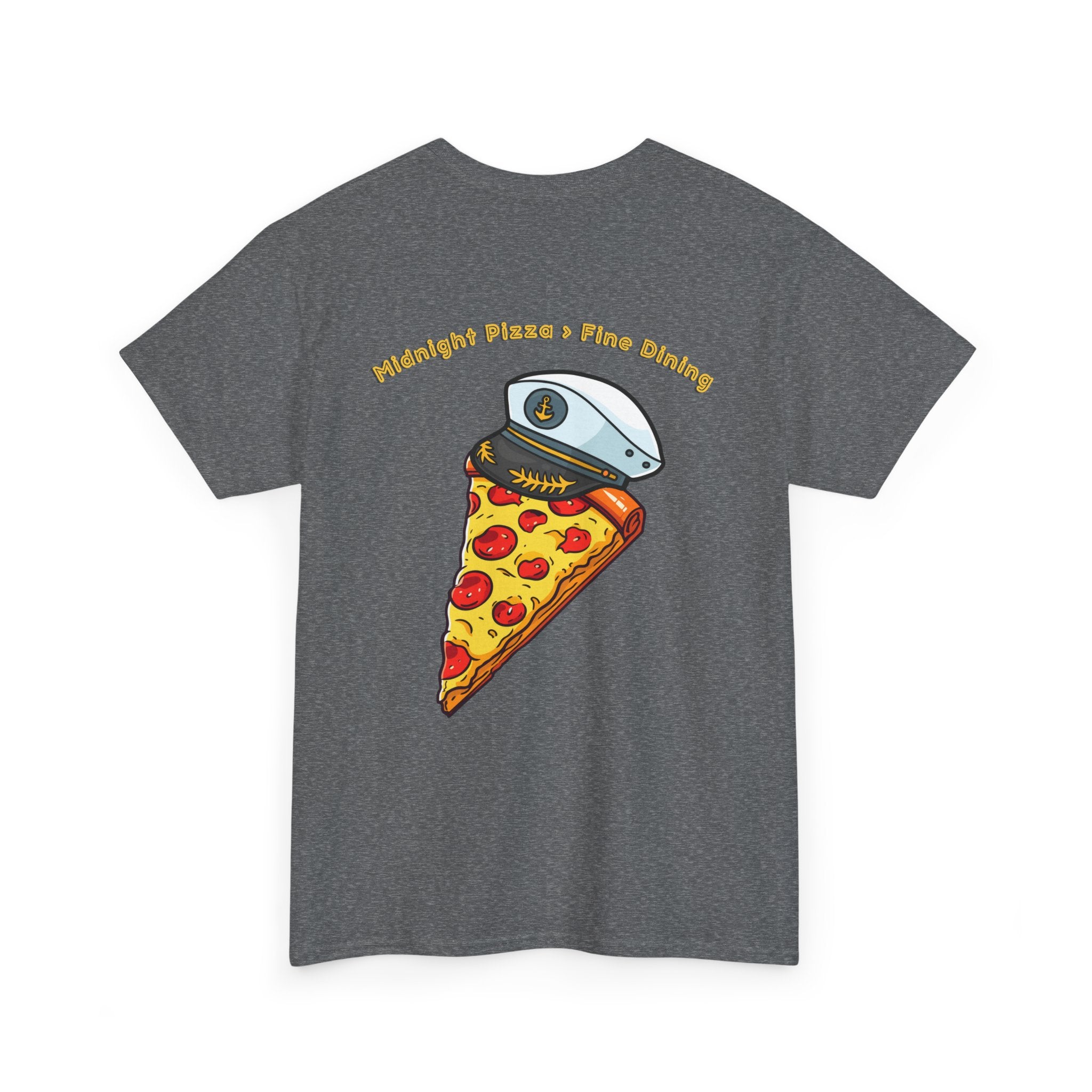 Pizza Captain Unisex Heavy Cotton Tee - Fun Graphic Tee, Retro Vibe, Perfect for Pizza Lovers, Casual Wear, Gift for Any Occasion