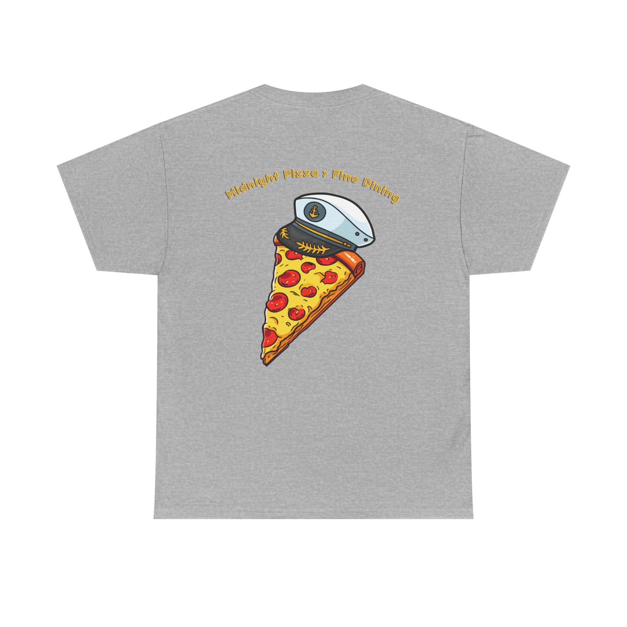 Pizza Captain Unisex Heavy Cotton Tee - Fun Graphic Tee, Retro Vibe, Perfect for Pizza Lovers, Casual Wear, Gift for Any Occasion
