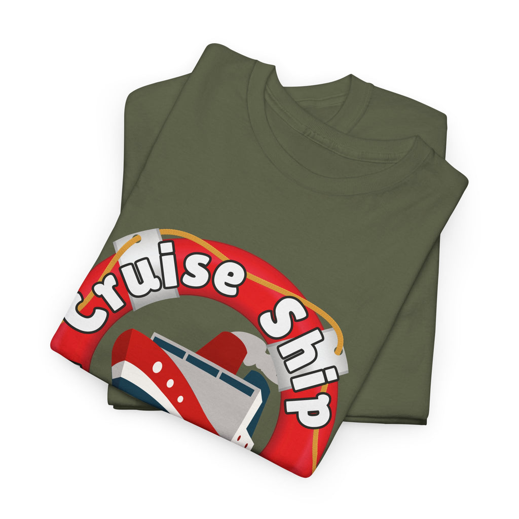 Cruise Ship Anonymous Tee - Fun Unisex Heavy Cotton T-Shirt, Perfect for Travel Lovers, Nautical Adventures, Summer Vacations