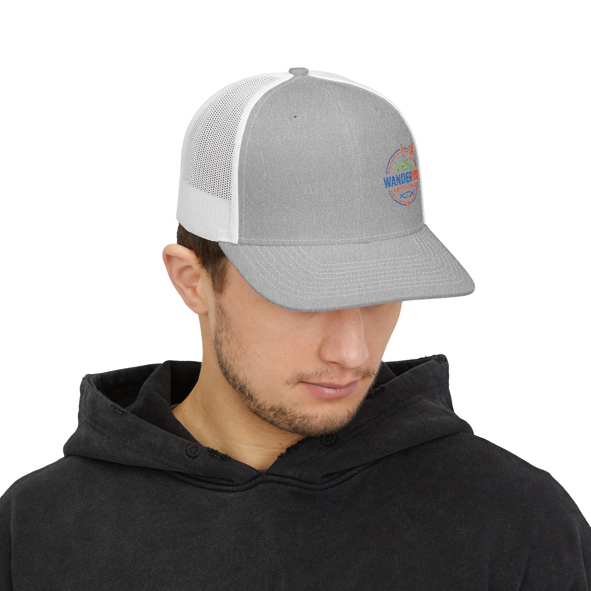 WanderWin Embroidered Snapback Trucker Cap - Adventure Hat, Gift for Travelers, Outdoor Gear, Stylish Headwear
