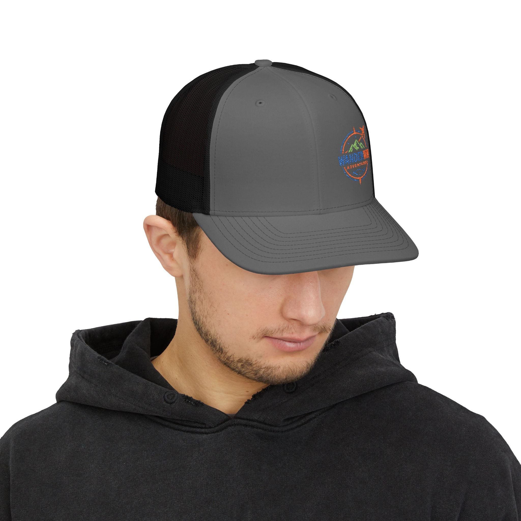 WanderWin Embroidered Snapback Trucker Cap - Adventure Hat, Gift for Travelers, Outdoor Gear, Stylish Headwear