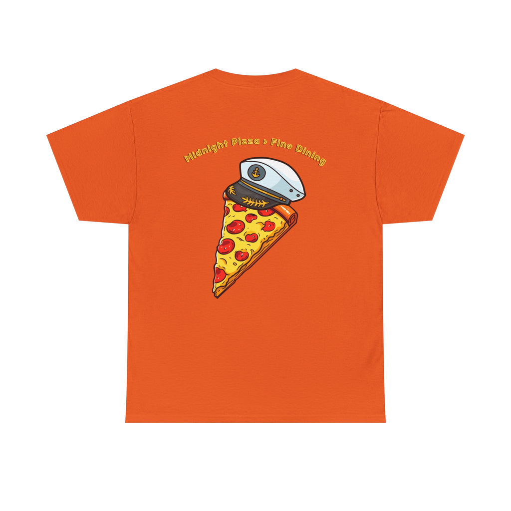 Pizza Captain Unisex Heavy Cotton Tee - Fun Graphic Tee, Retro Vibe, Perfect for Pizza Lovers, Casual Wear, Gift for Any Occasion