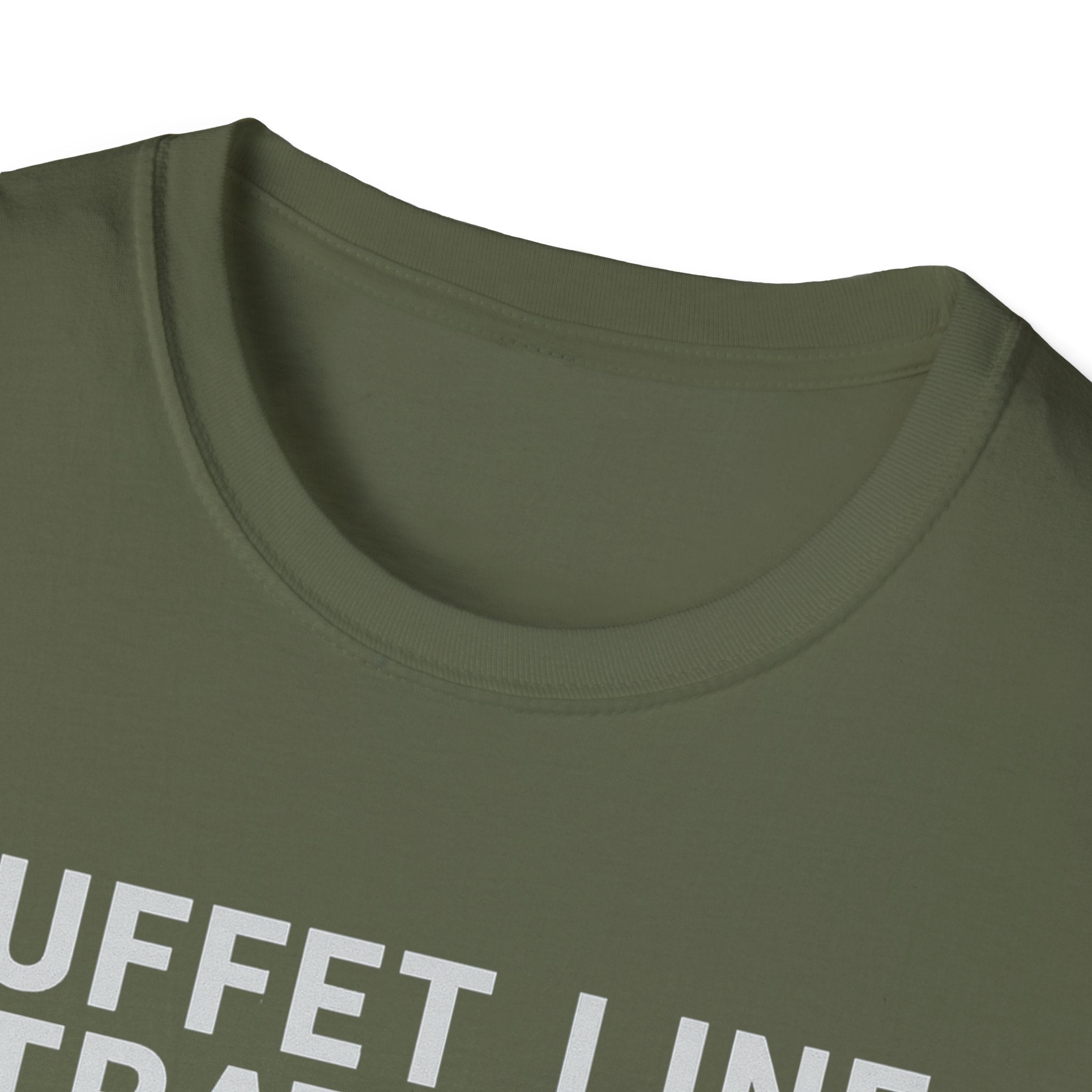 Buffet Line Strategist Unisex Softstyle T-Shirt | Foodie Humor Tee, Casual Wear, Gift for Food Lovers, Party Attire, Summer Fashion