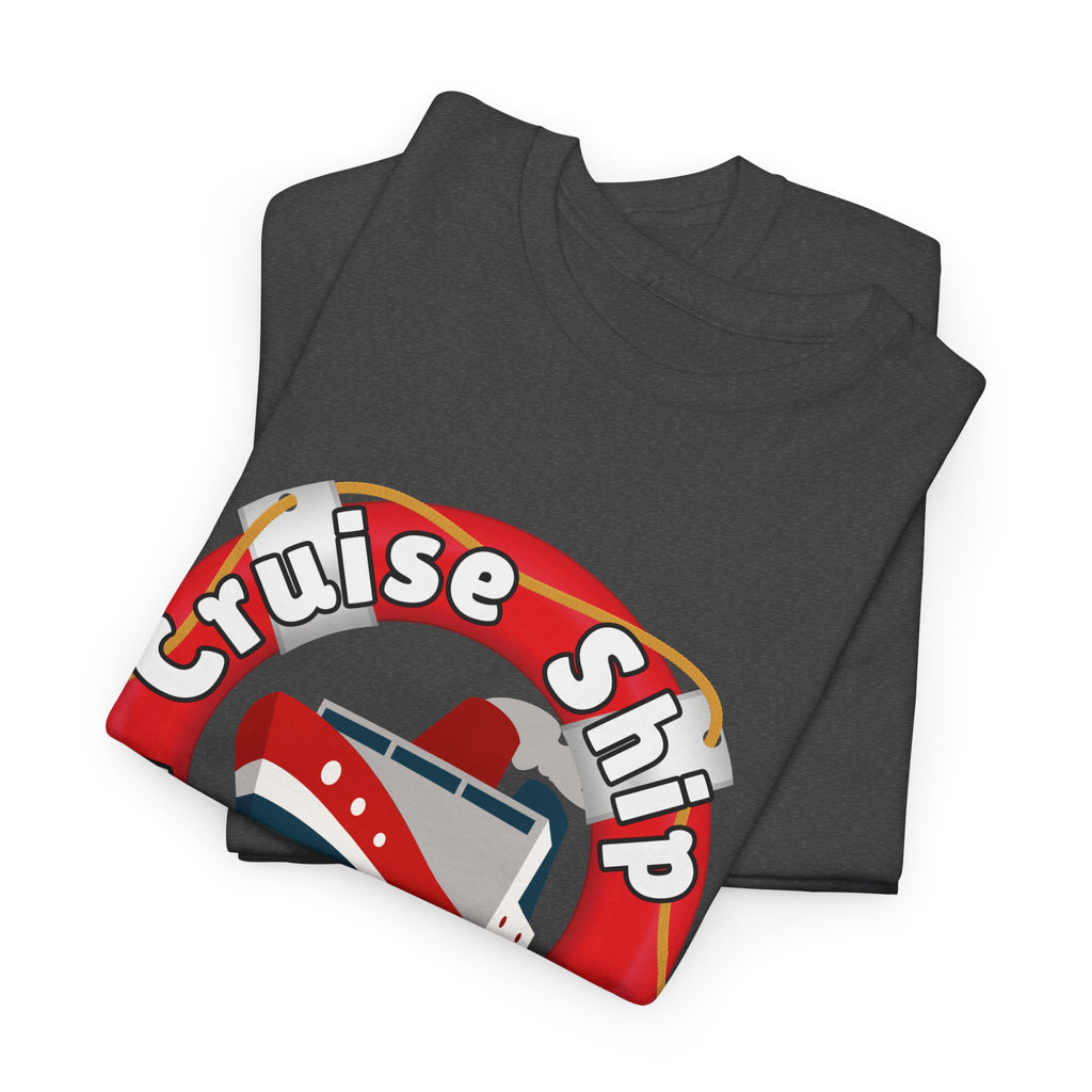 Cruise Ship Anonymous Tee - Fun Unisex Heavy Cotton T-Shirt, Perfect for Travel Lovers, Nautical Adventures, Summer Vacations
