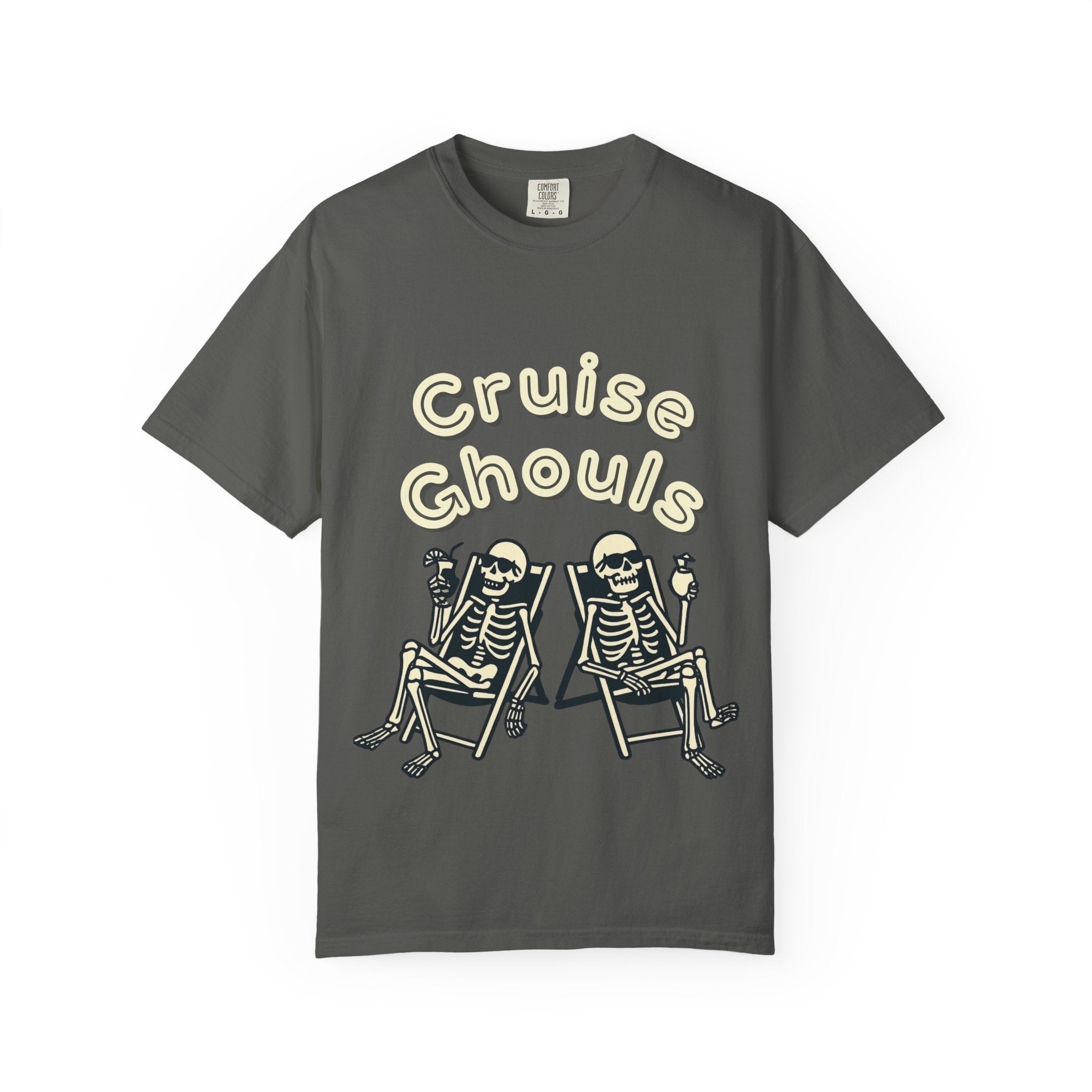Cruise Ghoul T-Shirt | Chill Skeleton Design | Unisex Gift for Halloween & Summer Vibes, Casual Wear, Beach Tee, Festival Fashion