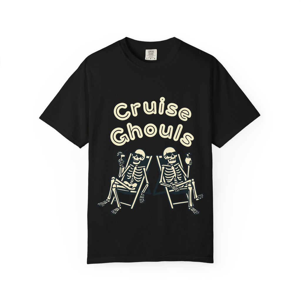 Cruise Ghoul T-Shirt | Chill Skeleton Design | Unisex Gift for Halloween & Summer Vibes, Casual Wear, Beach Tee, Festival Fashion