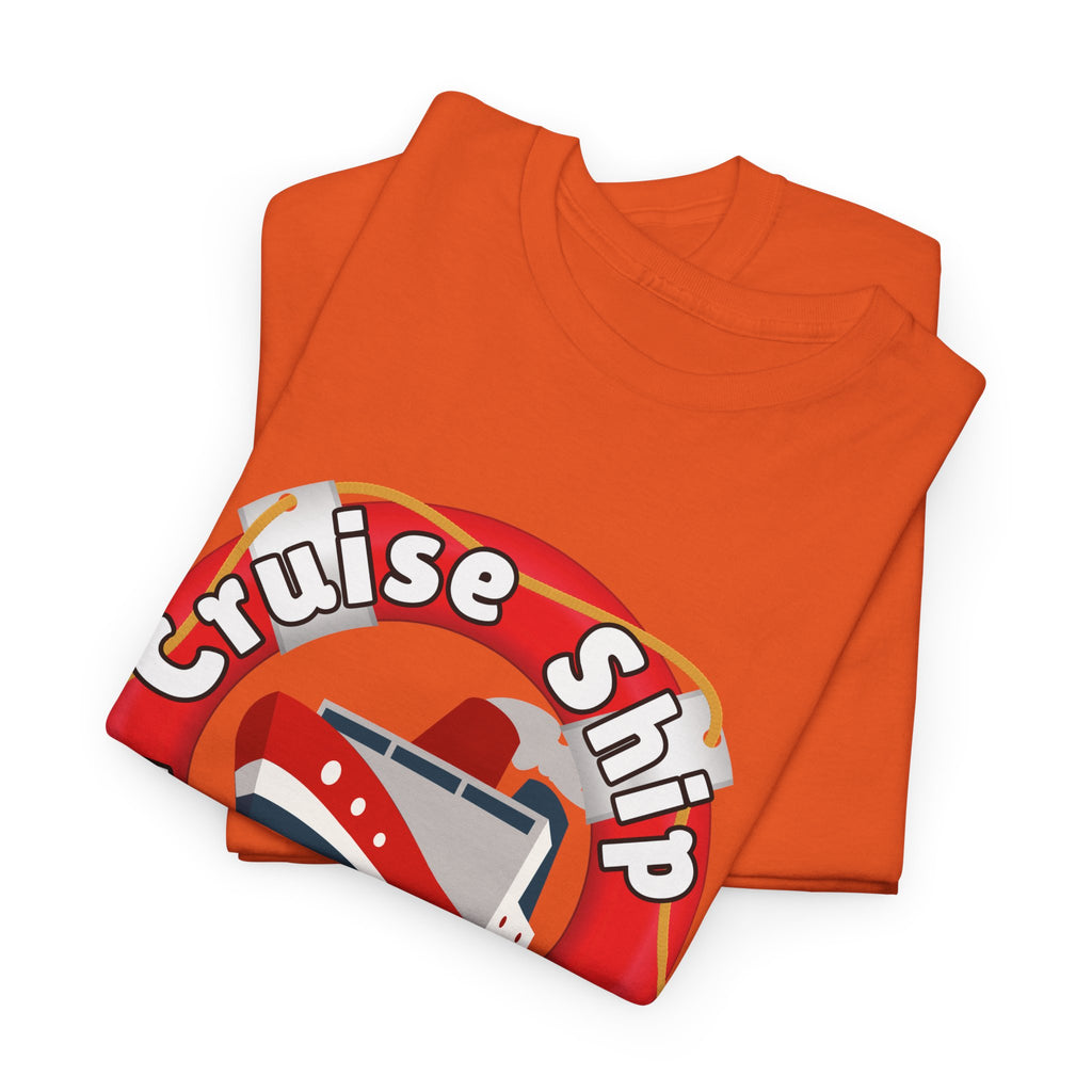 Cruise Ship Anonymous Tee - Fun Unisex Heavy Cotton T-Shirt, Perfect for Travel Lovers, Nautical Adventures, Summer Vacations