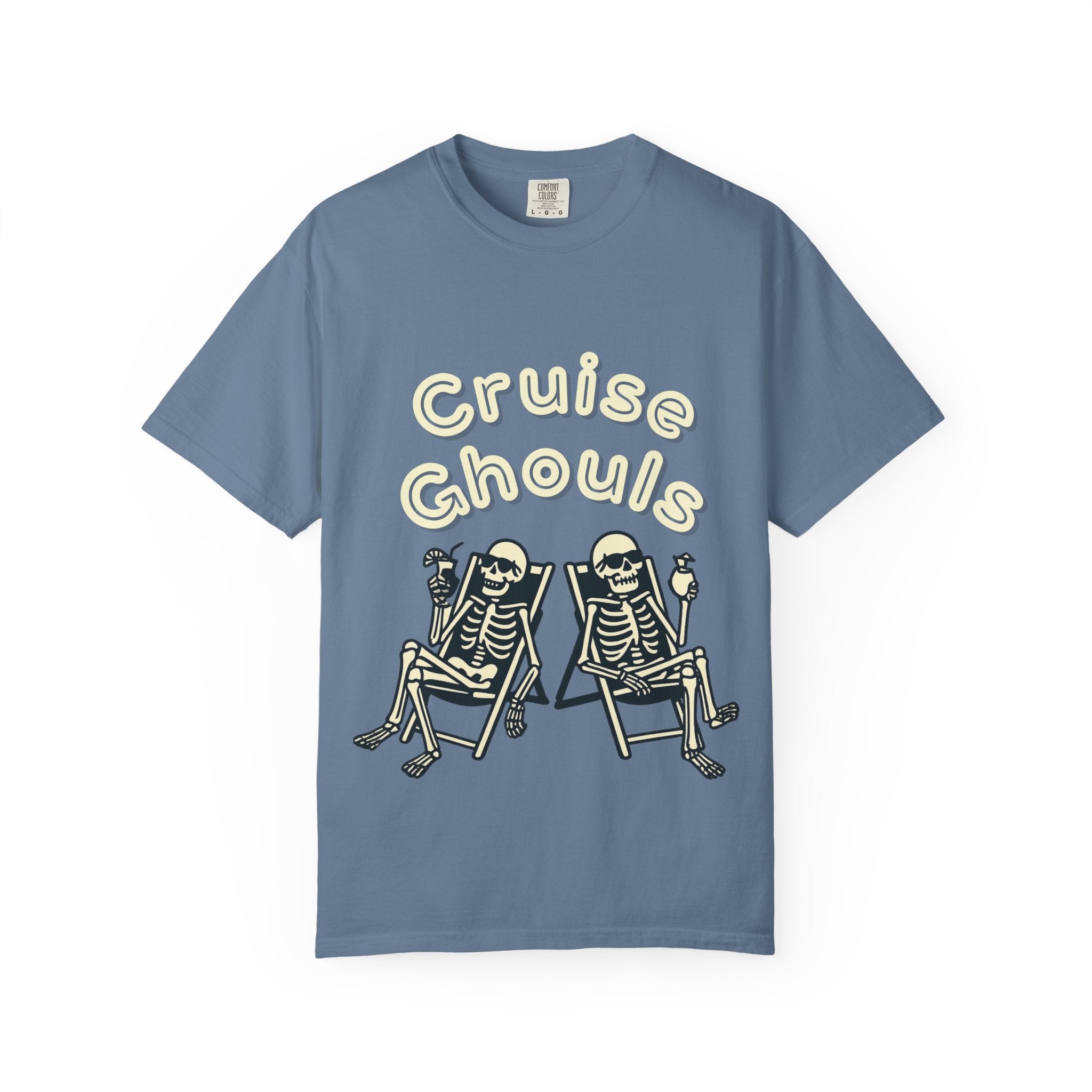 Cruise Ghoul T-Shirt | Chill Skeleton Design | Unisex Gift for Halloween & Summer Vibes, Casual Wear, Beach Tee, Festival Fashion