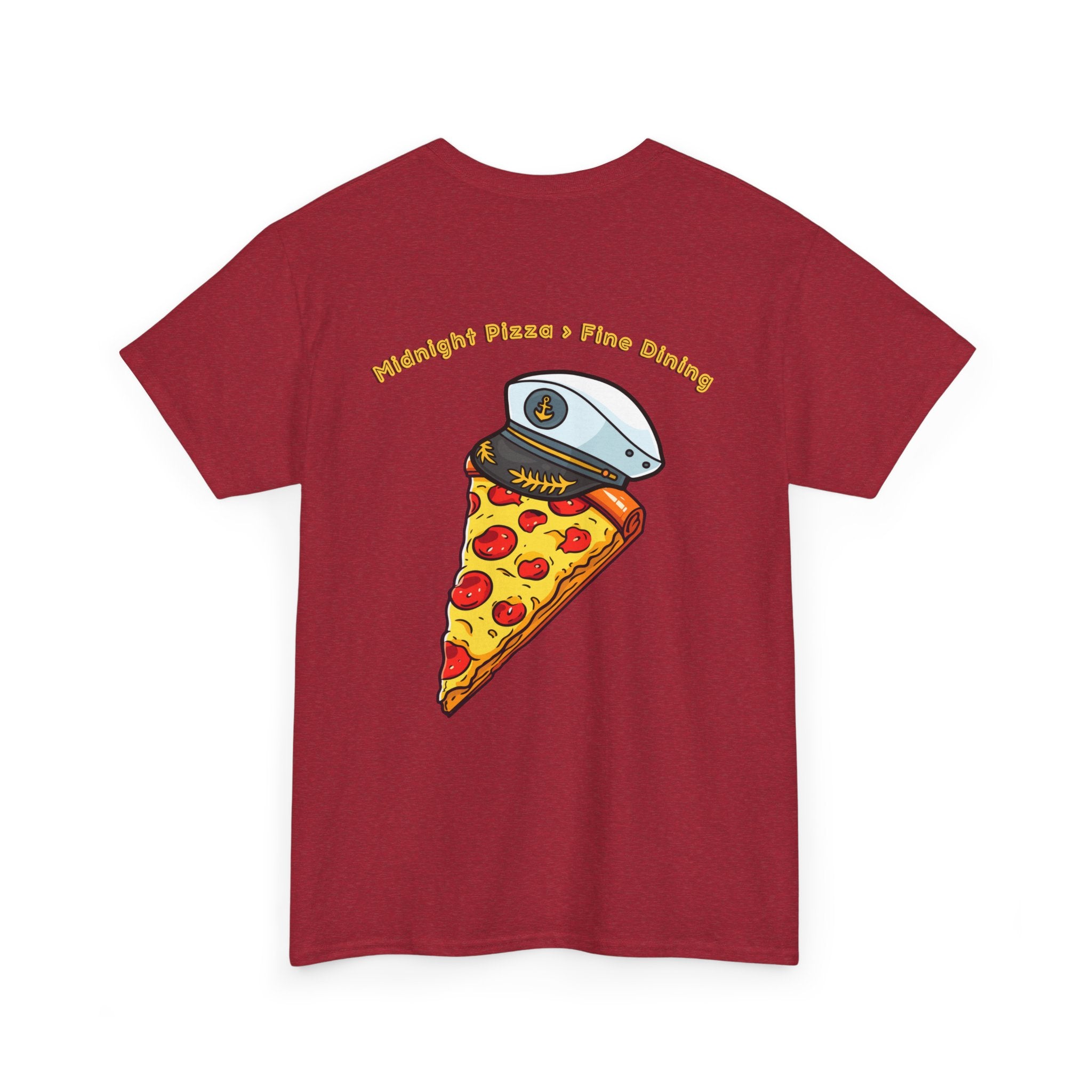 Pizza Captain Unisex Heavy Cotton Tee - Fun Graphic Tee, Retro Vibe, Perfect for Pizza Lovers, Casual Wear, Gift for Any Occasion