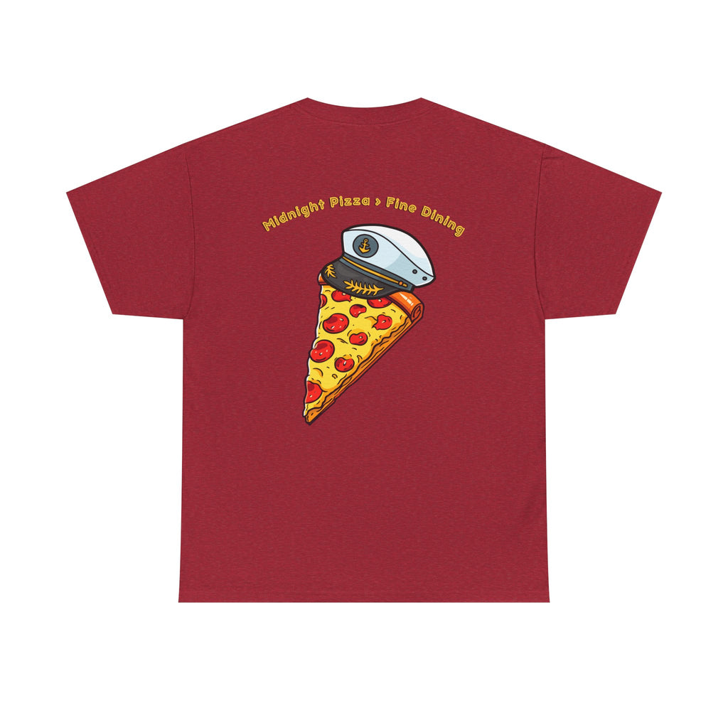 Pizza Captain Unisex Heavy Cotton Tee - Fun Graphic Tee, Retro Vibe, Perfect for Pizza Lovers, Casual Wear, Gift for Any Occasion