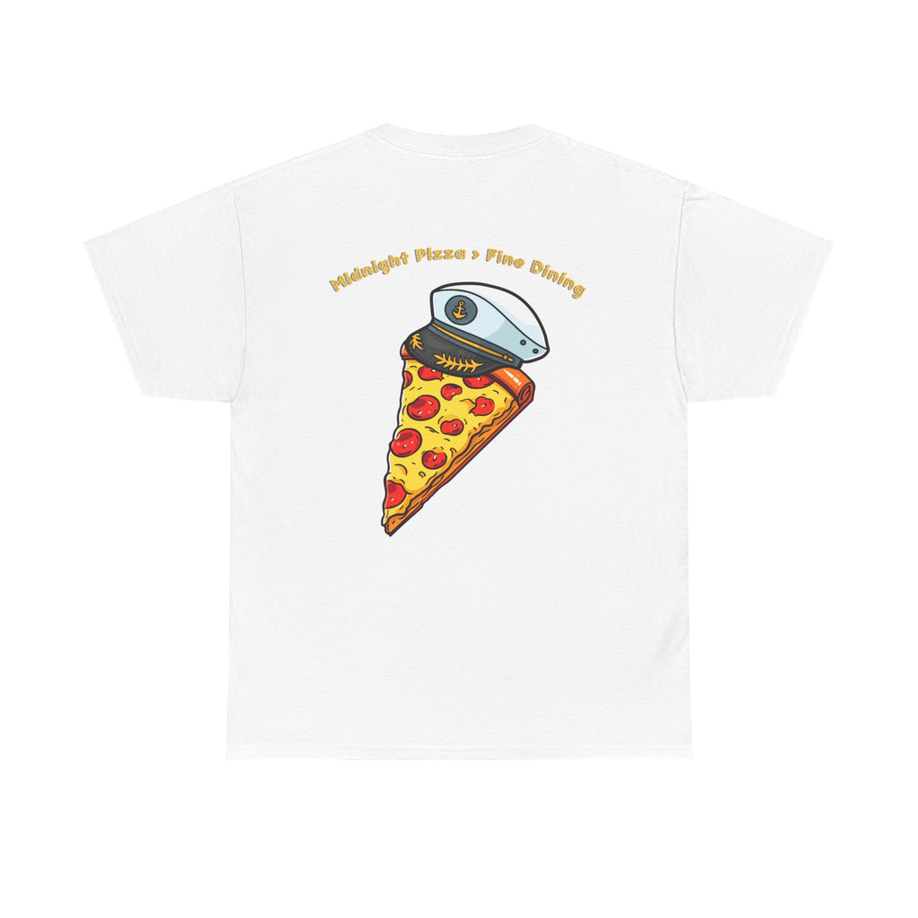 Pizza Captain Unisex Heavy Cotton Tee - Fun Graphic Tee, Retro Vibe, Perfect for Pizza Lovers, Casual Wear, Gift for Any Occasion