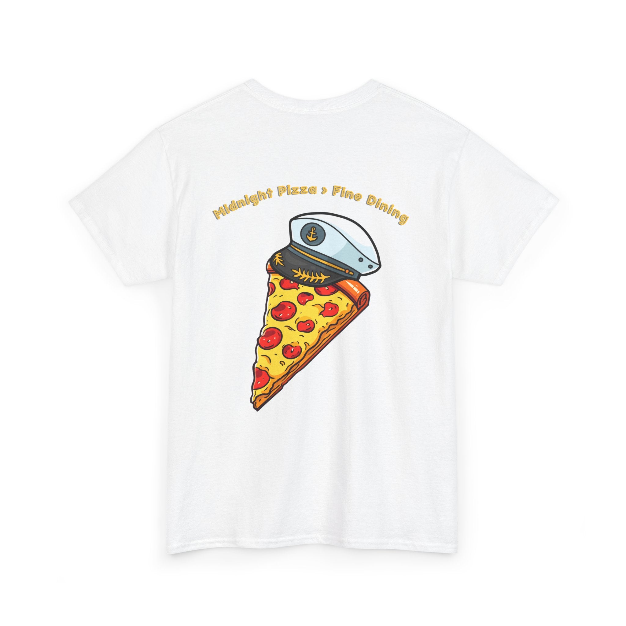 Pizza Captain Unisex Heavy Cotton Tee - Fun Graphic Tee, Retro Vibe, Perfect for Pizza Lovers, Casual Wear, Gift for Any Occasion