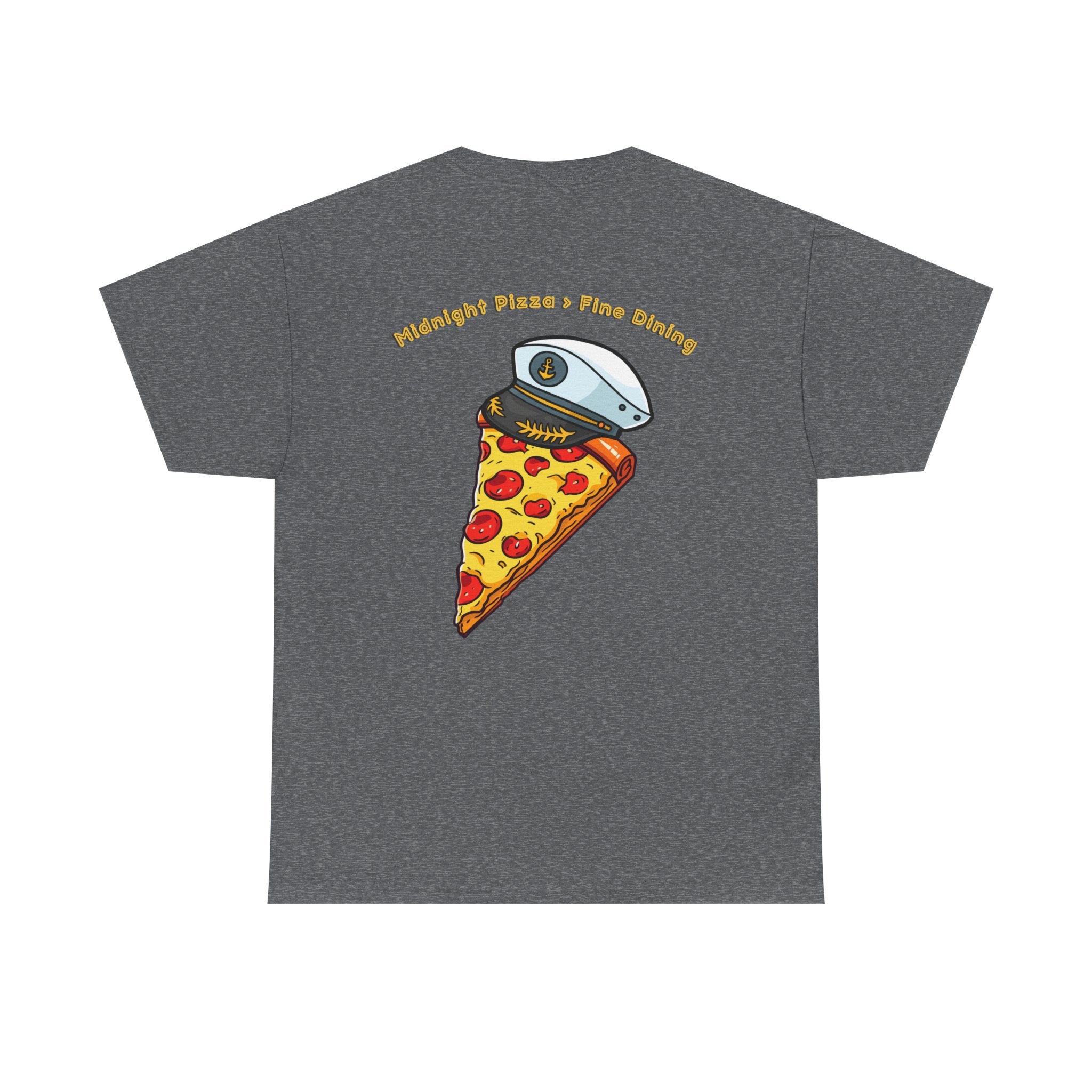 Pizza Captain Unisex Heavy Cotton Tee - Fun Graphic Tee, Retro Vibe, Perfect for Pizza Lovers, Casual Wear, Gift for Any Occasion