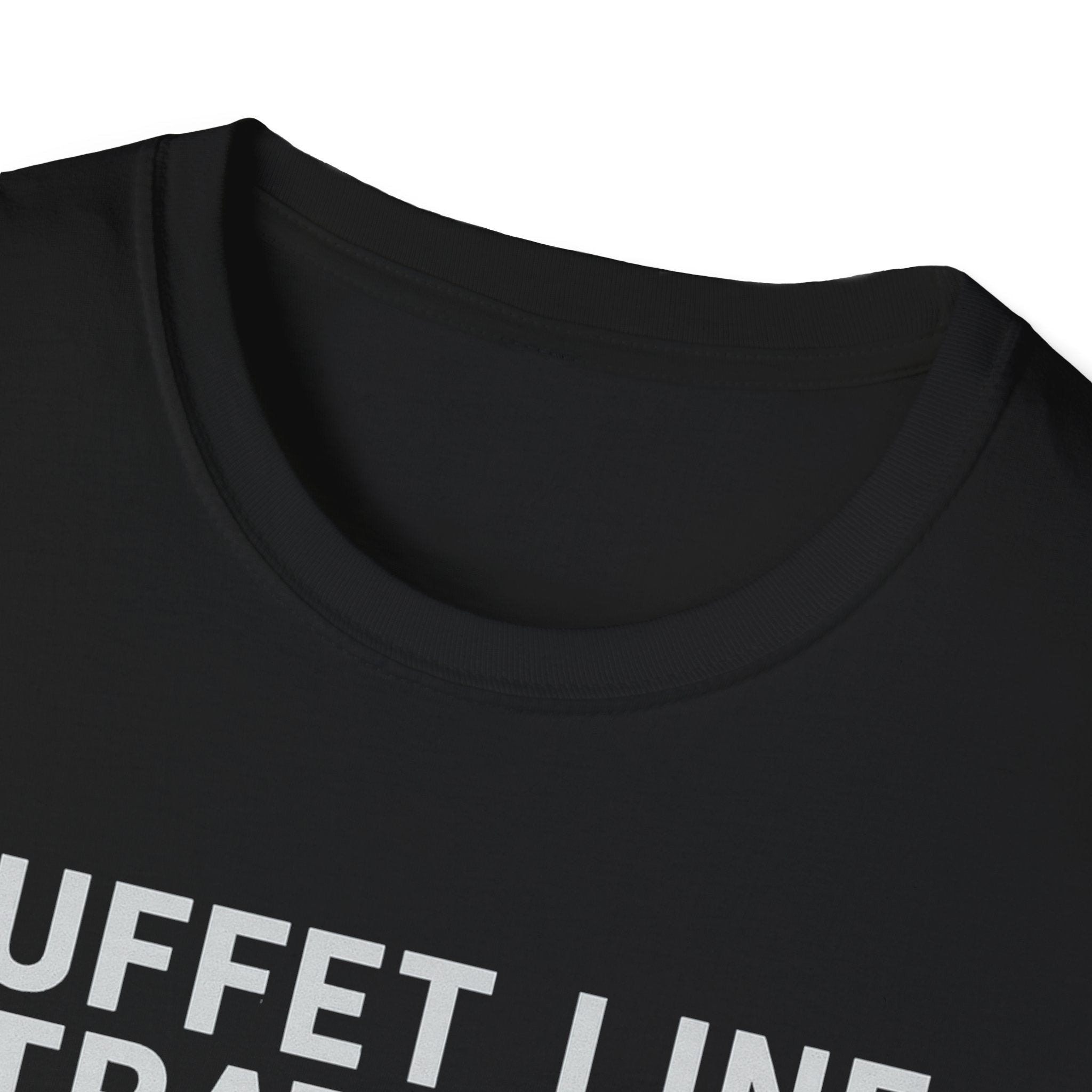 Buffet Line Strategist Unisex Softstyle T-Shirt | Foodie Humor Tee, Casual Wear, Gift for Food Lovers, Party Attire, Summer Fashion