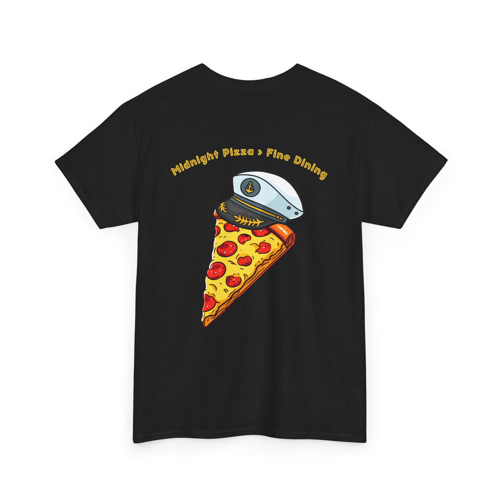 Pizza Captain Unisex Heavy Cotton Tee - Fun Graphic Tee, Retro Vibe, Perfect for Pizza Lovers, Casual Wear, Gift for Any Occasion