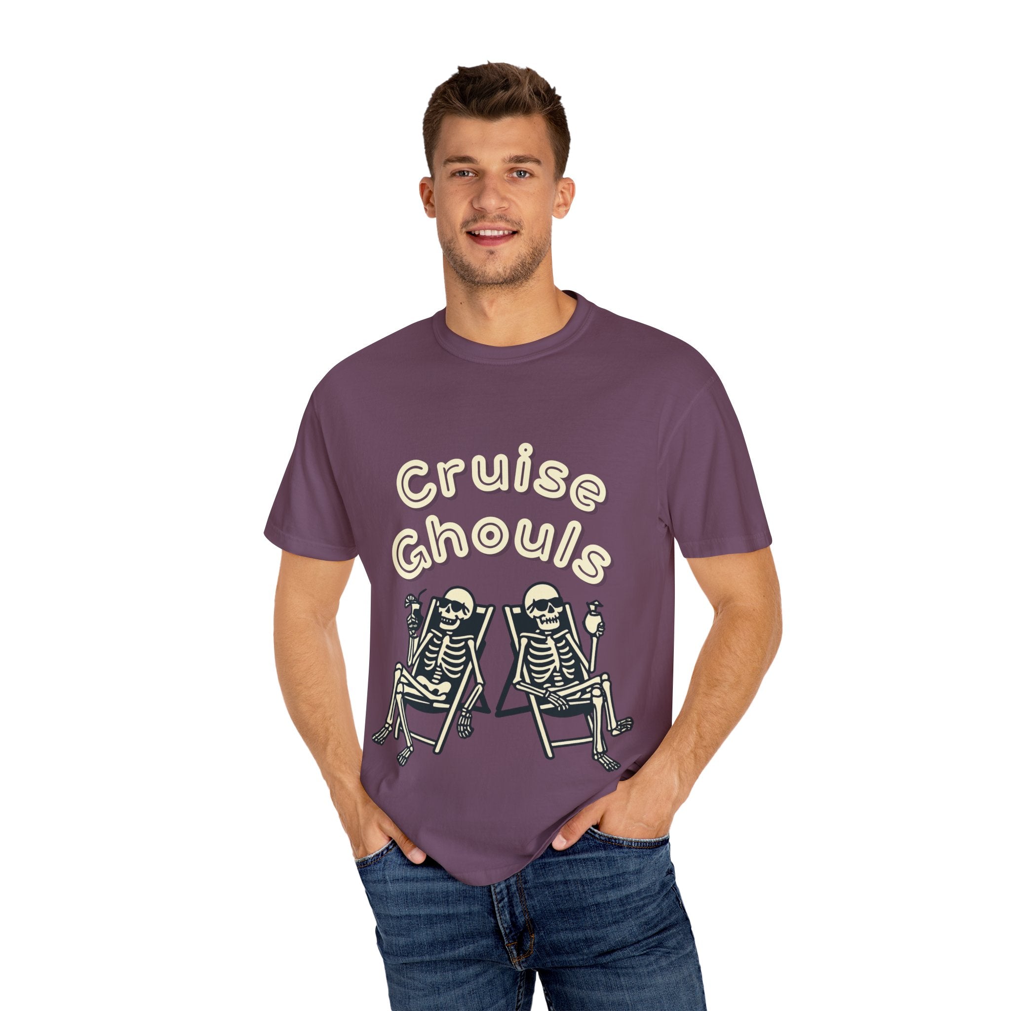 Cruise Ghoul T-Shirt | Chill Skeleton Design | Unisex Gift for Halloween & Summer Vibes, Casual Wear, Beach Tee, Festival Fashion
