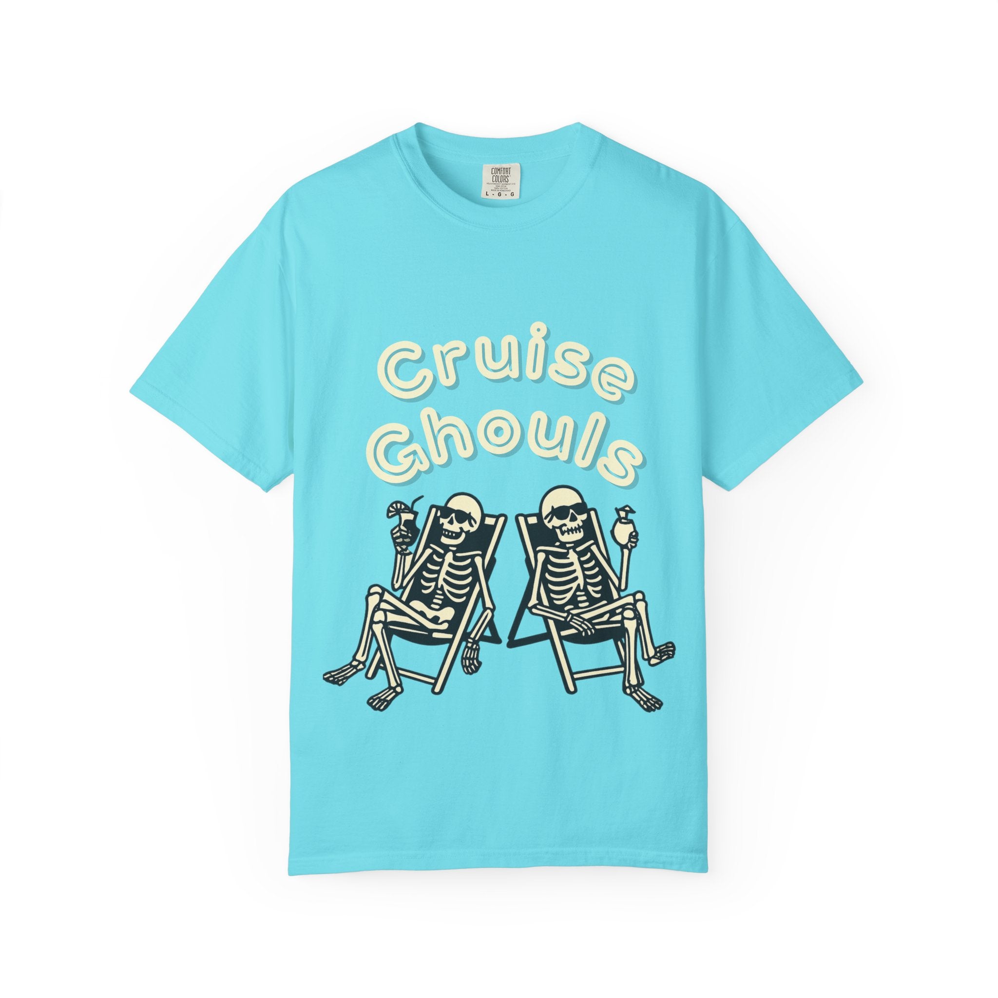 Cruise Ghoul T-Shirt | Chill Skeleton Design | Unisex Gift for Halloween & Summer Vibes, Casual Wear, Beach Tee, Festival Fashion