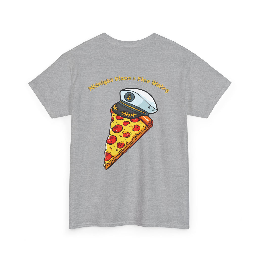 Pizza Captain Unisex Heavy Cotton Tee - Fun Graphic Tee, Retro Vibe, Perfect for Pizza Lovers, Casual Wear, Gift for Any Occasion