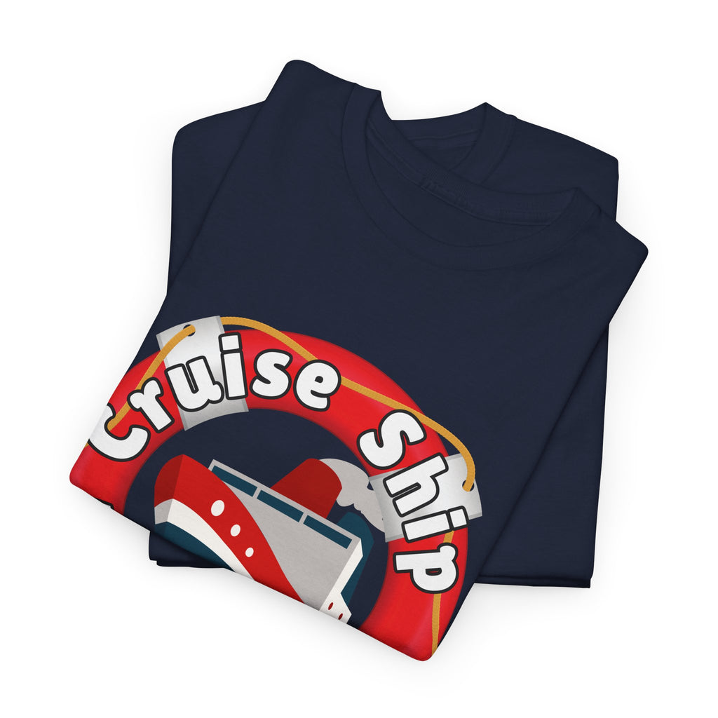 Cruise Ship Anonymous Tee - Fun Unisex Heavy Cotton T-Shirt, Perfect for Travel Lovers, Nautical Adventures, Summer Vacations