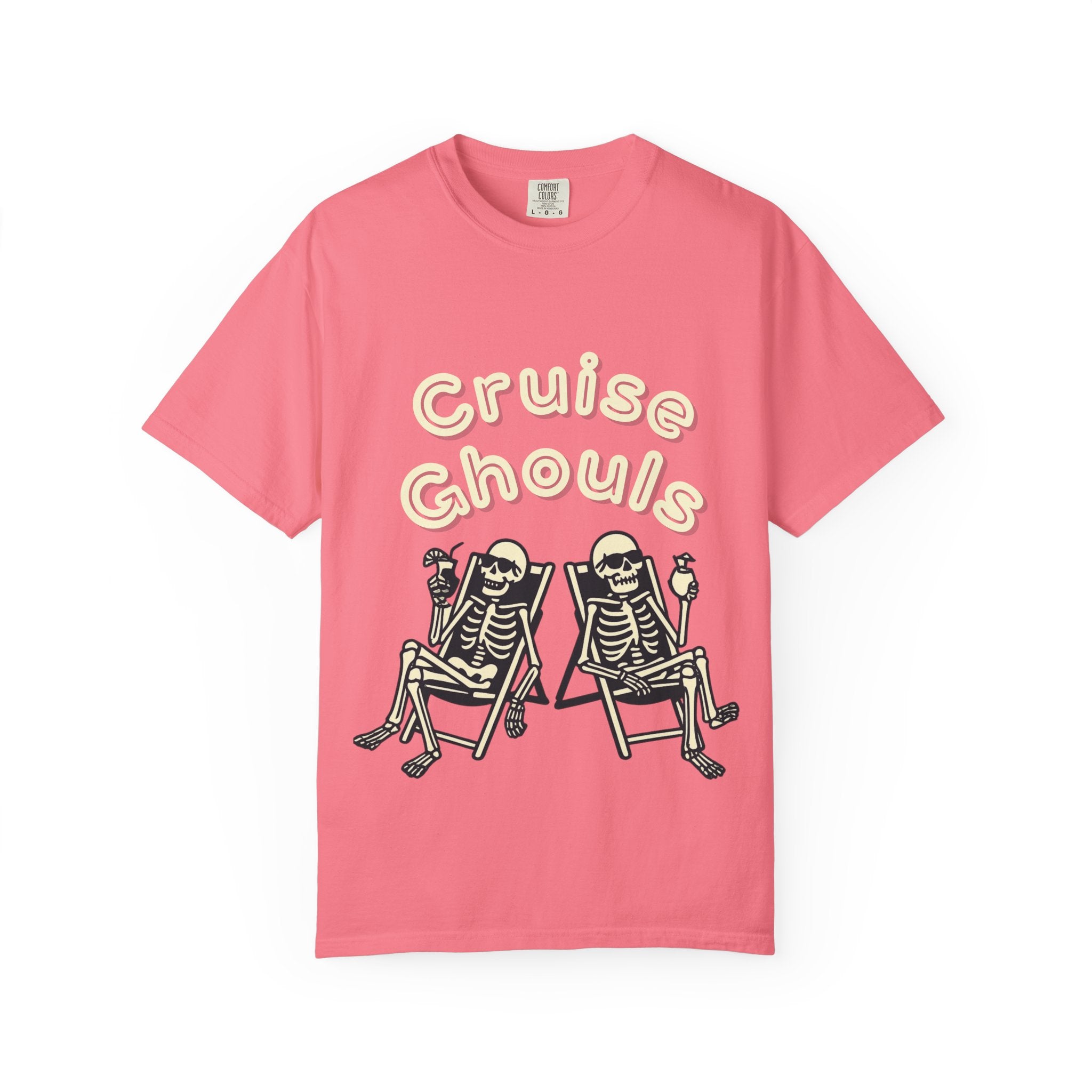 Cruise Ghoul T-Shirt | Chill Skeleton Design | Unisex Gift for Halloween & Summer Vibes, Casual Wear, Beach Tee, Festival Fashion