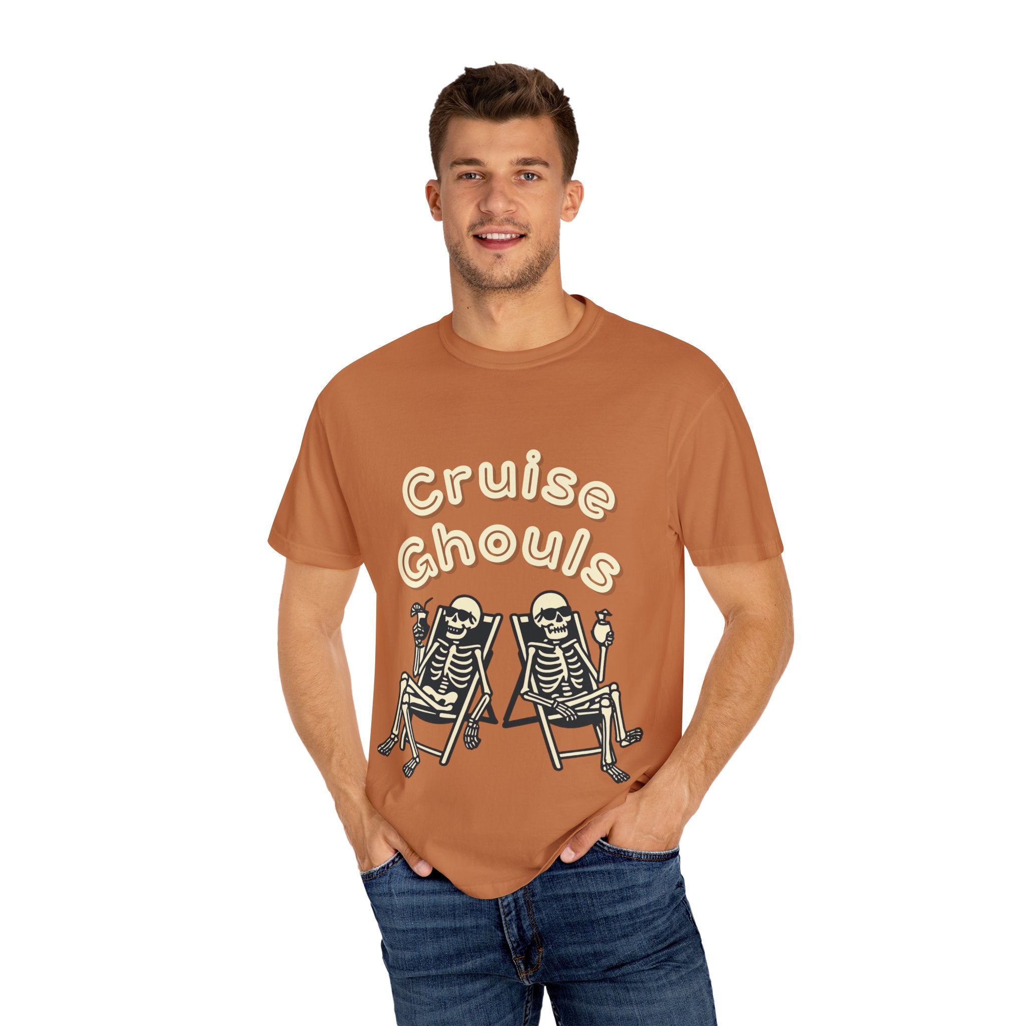 Cruise Ghoul T-Shirt | Chill Skeleton Design | Unisex Gift for Halloween & Summer Vibes, Casual Wear, Beach Tee, Festival Fashion