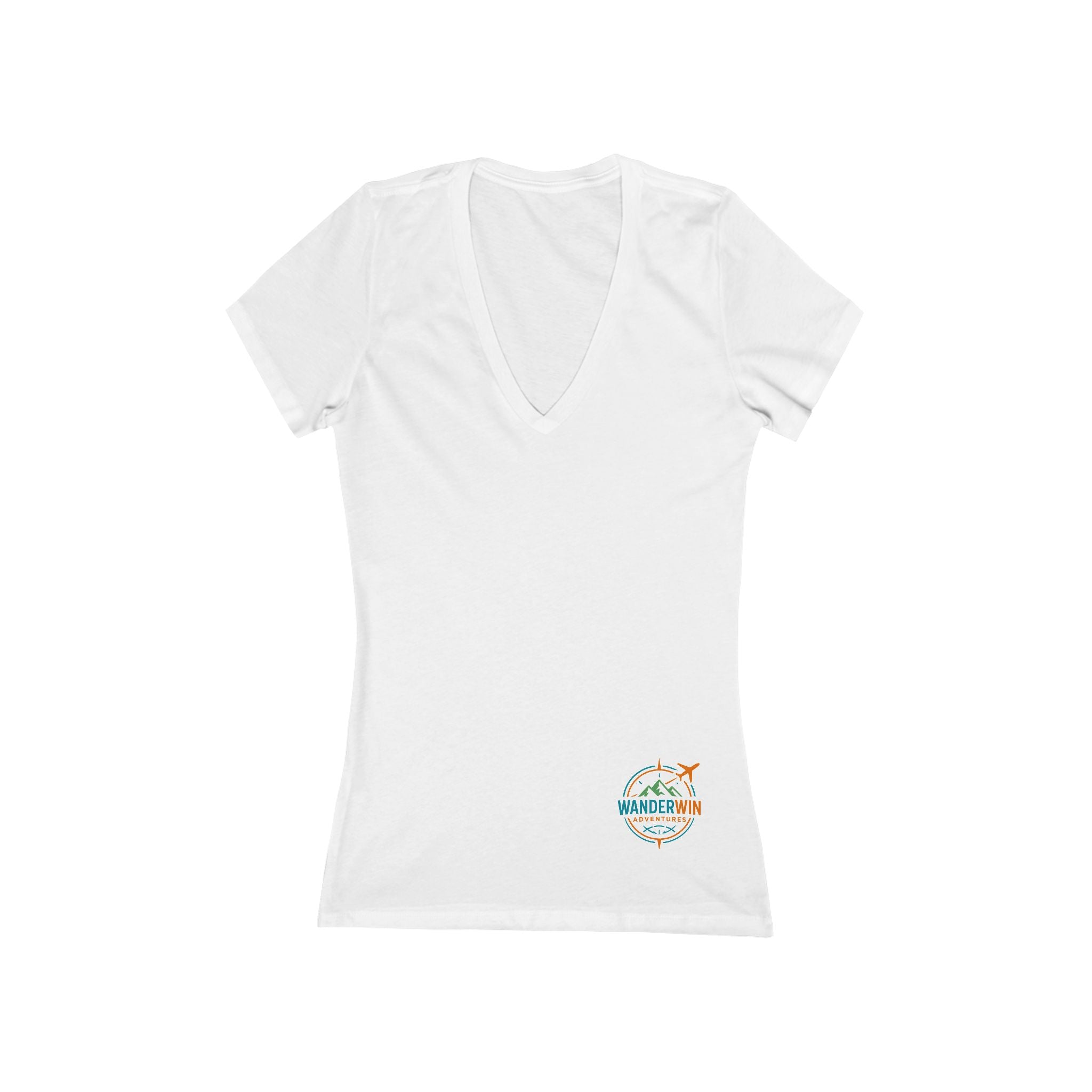 Stay Salty Beach V-Neck Tee — Women's Tropical Surf Graphic Shirt