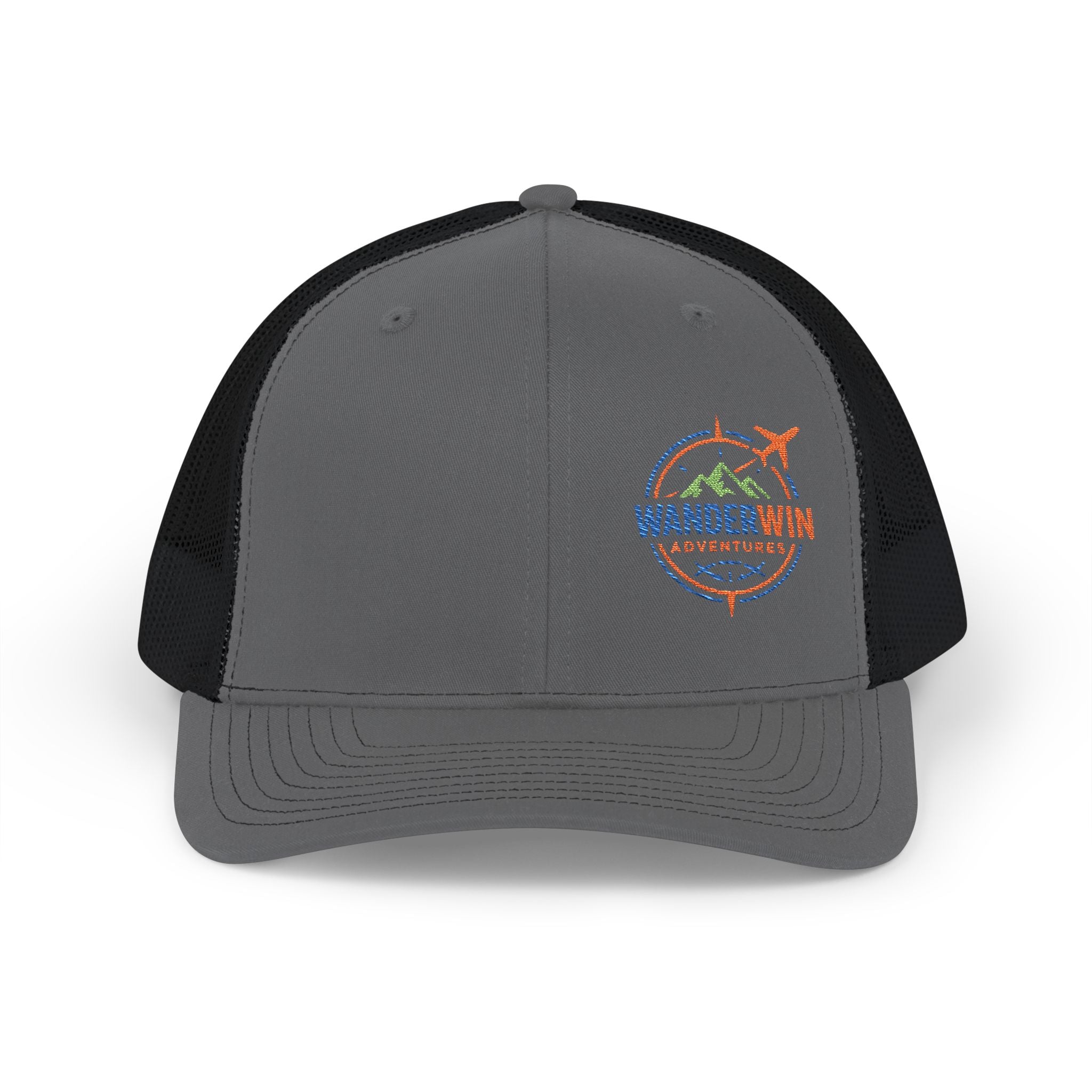 WanderWin Embroidered Snapback Trucker Cap - Adventure Hat, Gift for Travelers, Outdoor Gear, Stylish Headwear