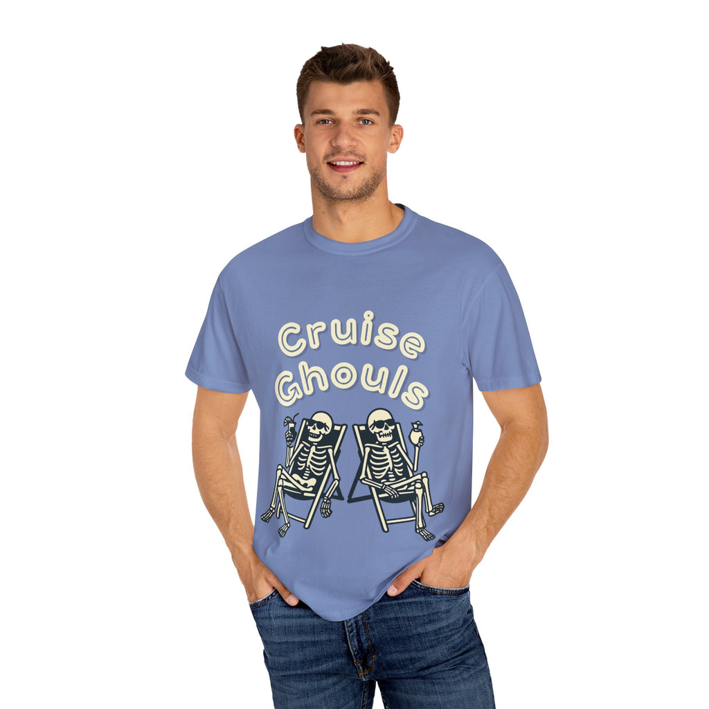 Cruise Ghoul T-Shirt | Chill Skeleton Design | Unisex Gift for Halloween & Summer Vibes, Casual Wear, Beach Tee, Festival Fashion